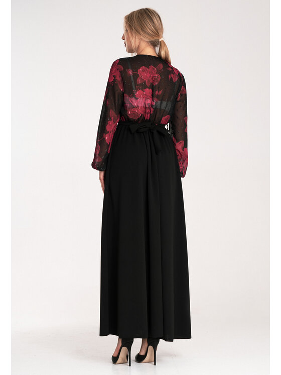FIGL FIGL Elegantní šaty M1283 Černá Flared Fit