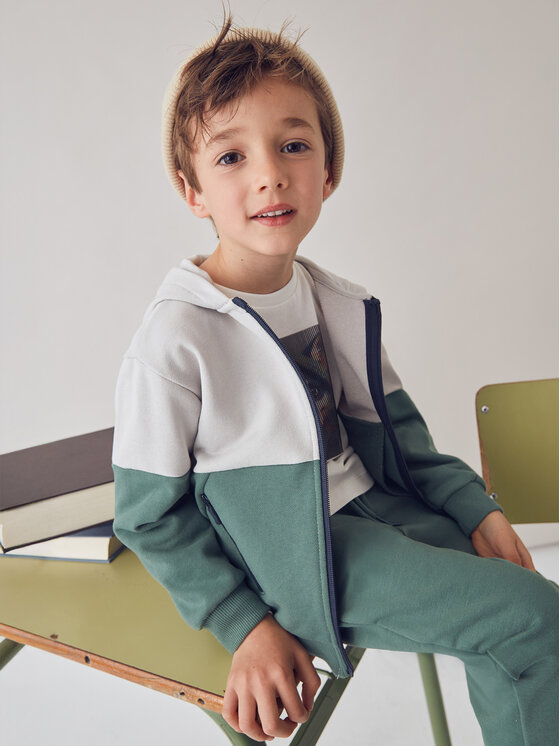 Mayoral Mayoral Majica dugih rukava 4426 Zelena Regular Fit