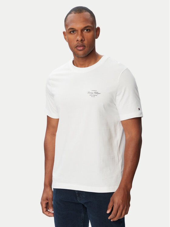 Tommy Hilfiger Tommy Hilfiger T-Shirt Nautical MW0MW44258 Weiß Regular Fit