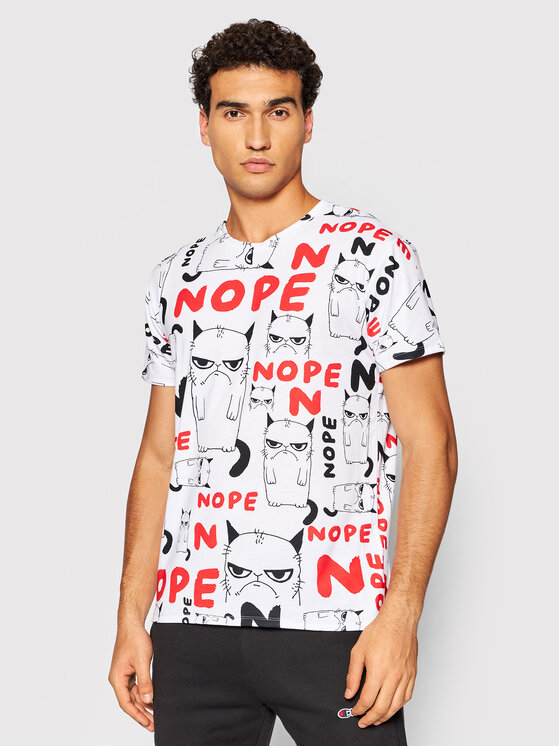 Mr. GUGU & Miss GO Mr. GUGU & Miss GO Футболка Unisex Grumpy Nope Білий Regular Fit