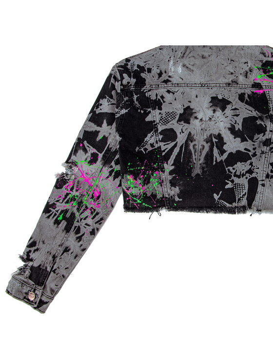 MissDenim MissDenim Kurtka jeansowa Cropped Szary Cropp Fit