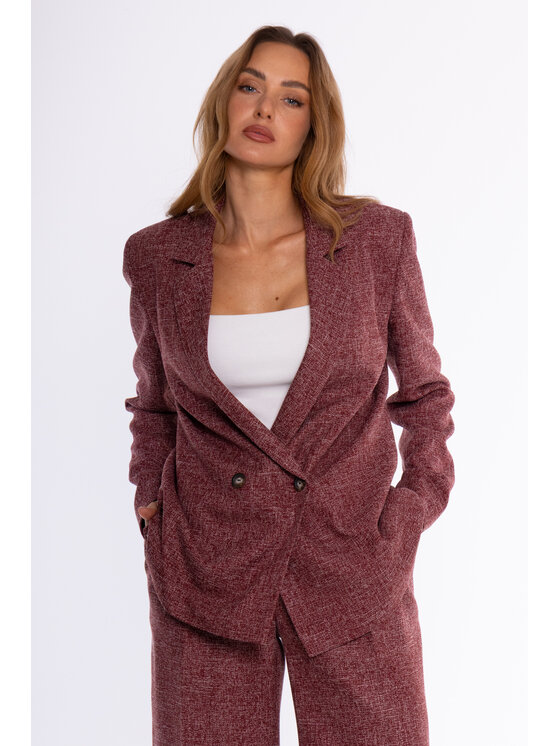 Made of Emotion Made of Emotion Marynarka M929 Czerwony ciemny Regular Fit