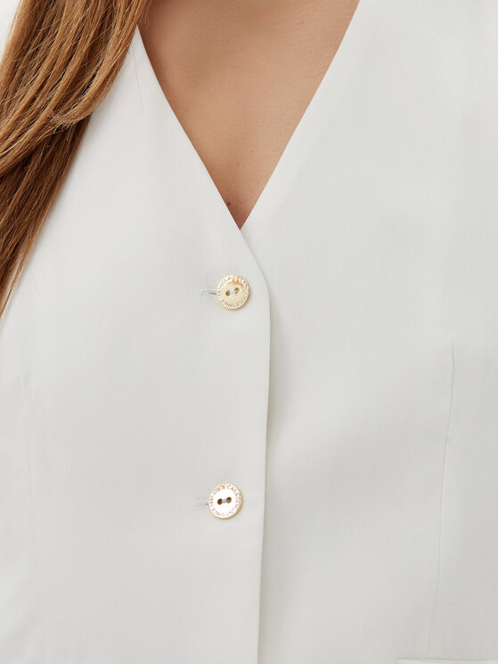 LOLA CASADEMUNT LOLA CASADEMUNT Елек LS2502007 Бял Regular Fit