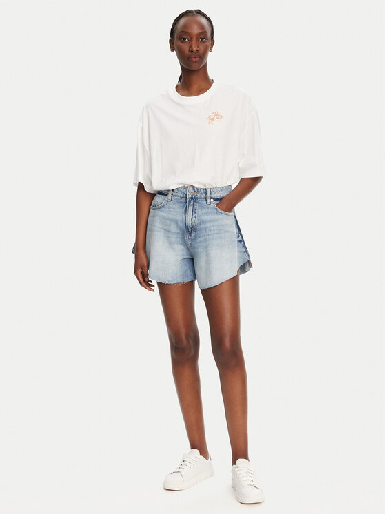 BOSS BOSS Kratke traperice 50534231 Plava Relaxed Fit