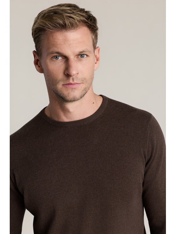 Lancerto Lancerto Sweter Zachary SW073226000042 Brązowy Regular Fit
