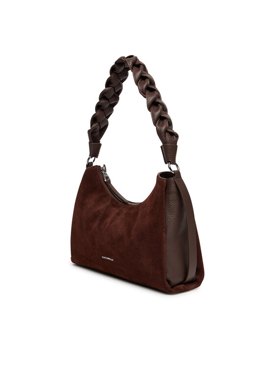 Coccinelle Coccinelle Ročna torba P6P Boheme Suede Bimaterial E1 P6P 13 03 01 Rjava