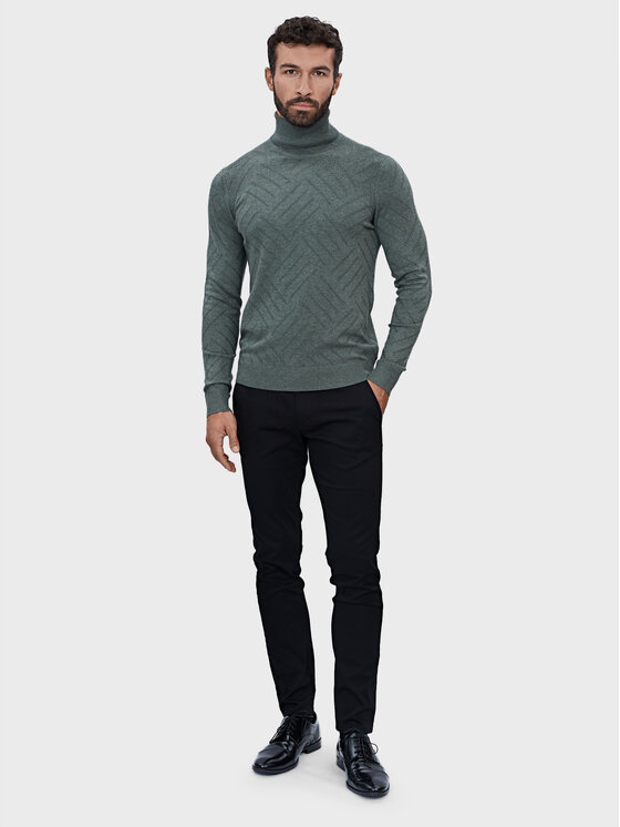 Evenemen Evenemen Sweter Golf Zielony Slim Fit
