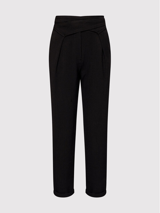 Silvian Heach Silvian Heach Текстилни панталони Delikat PGA21193PA Черен Regular Fit