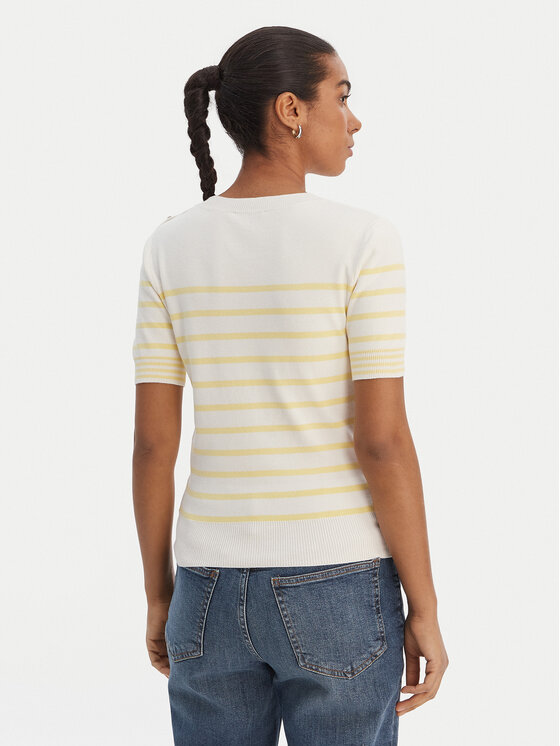Morgan Morgan Sweter 251-MTERI Żółty Slim Fit