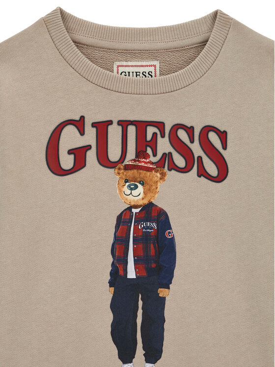 Guess Guess Majica dugih rukava N6BQ03 K6112 Bež Regular Fit