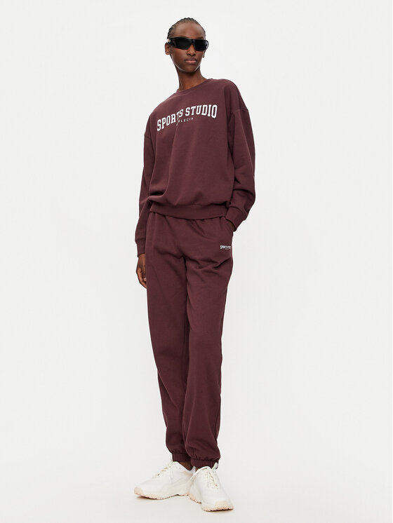 Athlecia Athlecia Majica dugih rukava Giannis W Crew Neck EA243363 Tamnocrvena Regular Fit