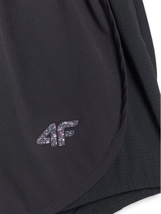 4F 4F Szorty sportowe ACTIVE BY NATURE Czarny Regular Fit