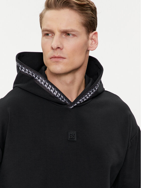 HUGO Hugo Bluză Datechi 50510105 Negru Relaxed Fit