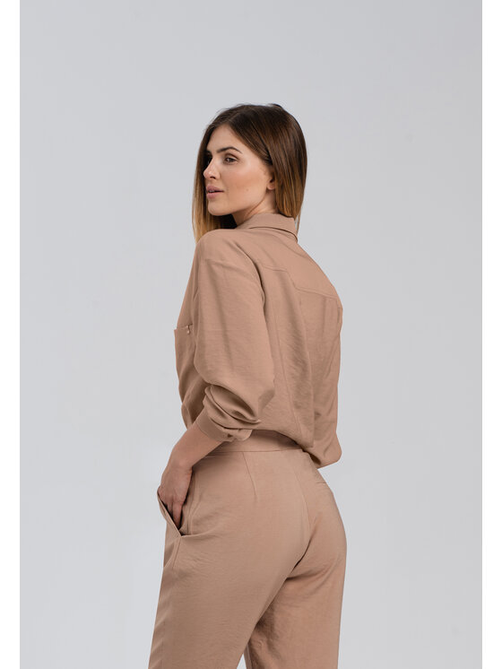 Look Made With Love Look Made With Love Koszula Malena Look 142 Beżowy Loose Fit