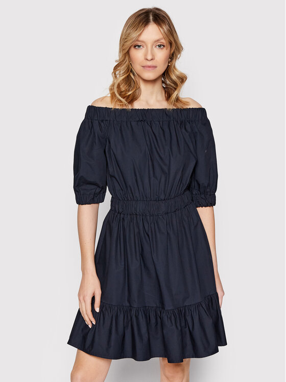 Fracomina Rochie de zi FR22SD1025W40001 Bleumarin Regular Fit