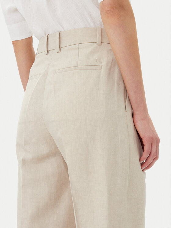 Tommy Hilfiger Tommy Hilfiger Kalhoty z materiálu WW0WW45461 Béžová Tapered Fit