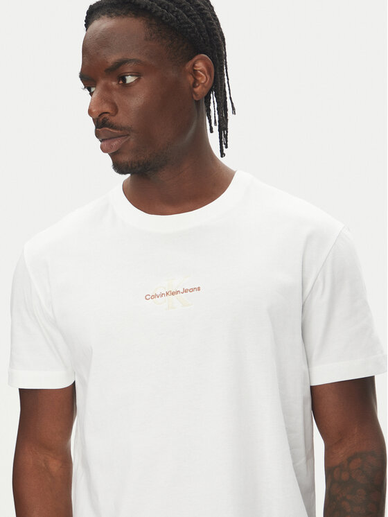 Calvin Klein Jeans Calvin Klein Jeans Tricou Monologo J30J325649 Alb Regular Fit