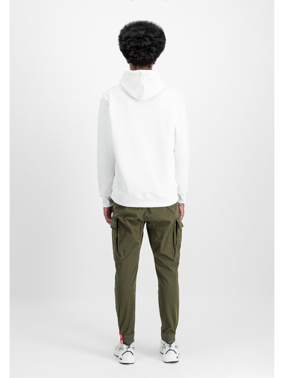 Alpha Industries Alpha Industries Mikina Basic Small Logo Hoodie Biela Regular Fit