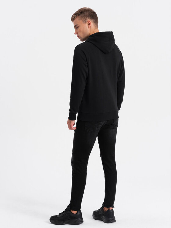 Ombre Ombre Mikina OM-SSPS-0155 Černá Classic Fit