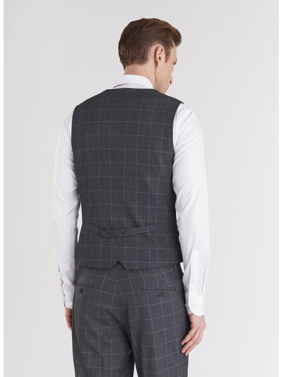 Pako Lorente Pako Lorente Kamizelka P24SF-8G-023 Szary Slim Fit