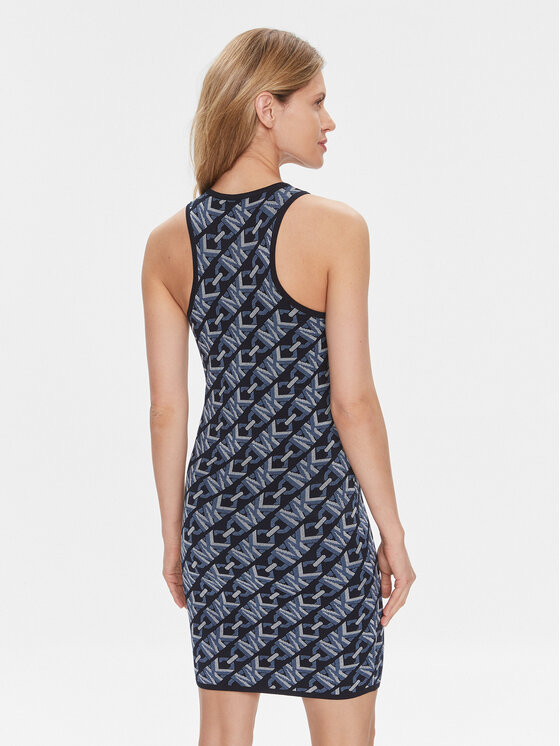 MICHAEL Michael Kors MICHAEL Michael Kors Vasarinė suknelė MH381SL9Z6 Tamsiai mėlyna Slim Fit