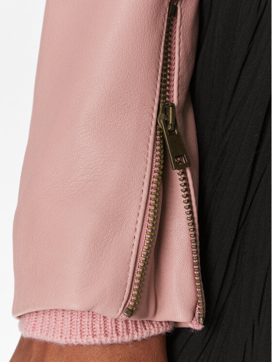 PINKO Leather jacket SENSIBILE in pink