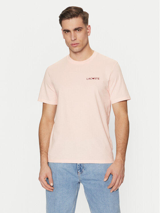 Lacoste Lacoste Marškinėliai TH5231 Rožinė Regular Fit