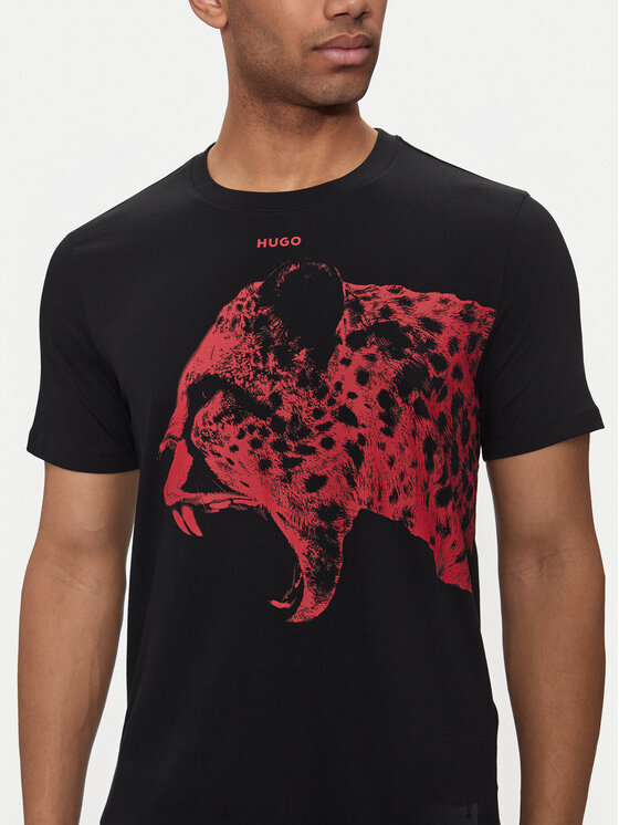HUGO Hugo Футболка Dikobra 50519013 Чорний Regular Fit