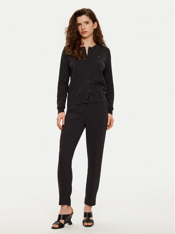 Tommy Hilfiger Tommy Hilfiger Кардиган WW0WW42370 Черен Regular Fit