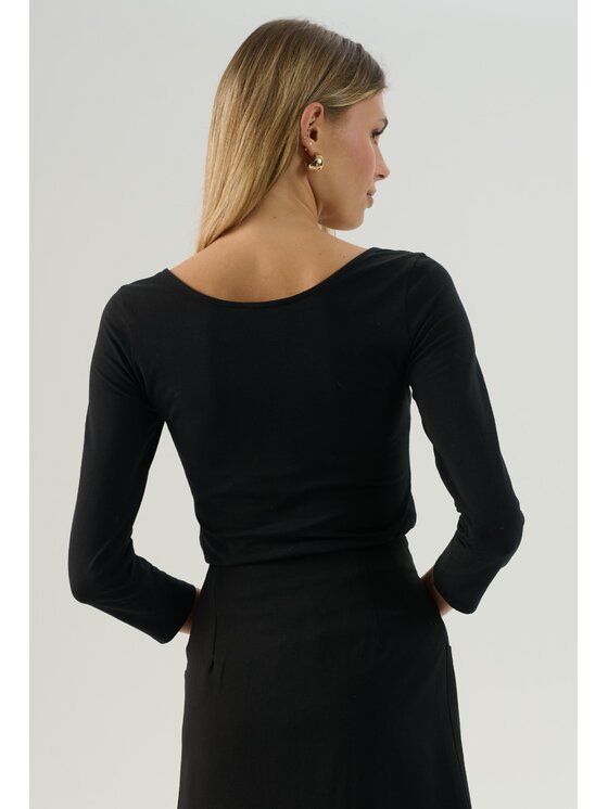 Femestage Femestage T-Shirt Femestage AB BASE TSH1580-020 Czarny Regular Fit