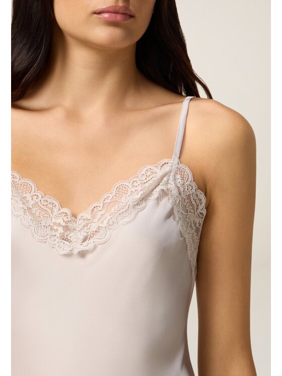 Oltre Oltre Blusa 2293J700744N002 Écru Slim Fit