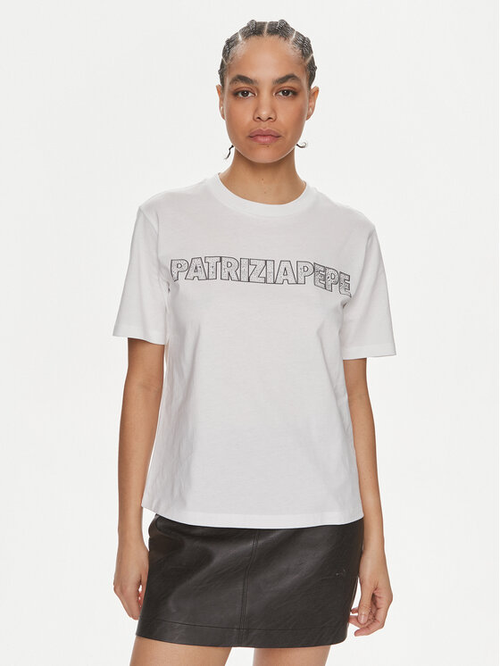Patrizia Pepe Patrizia Pepe T-shirt 2M4389/J089-W103 Bijela Regular Fit