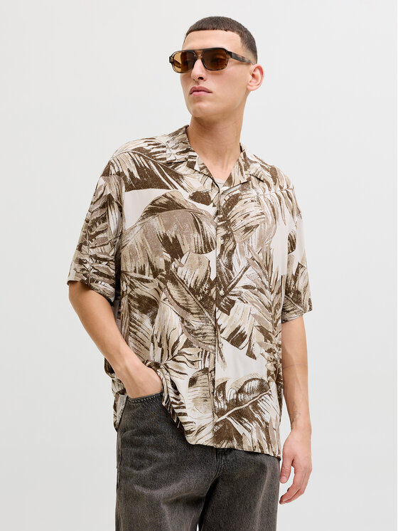 Jack & Jones Koszula Jeff 12288854 Brązowy Relaxed Fit