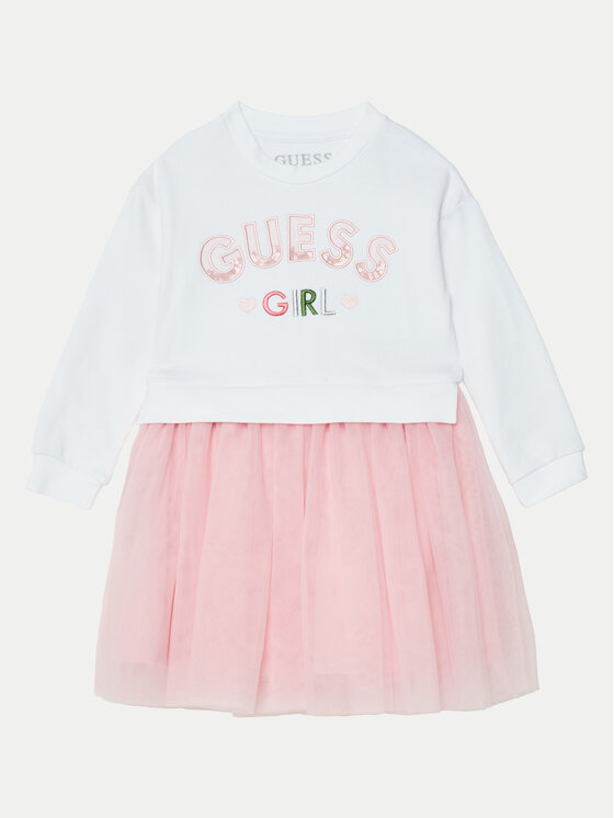 Guess Guess Rochie de zi K5RK05 K82T0 Alb Regular Fit