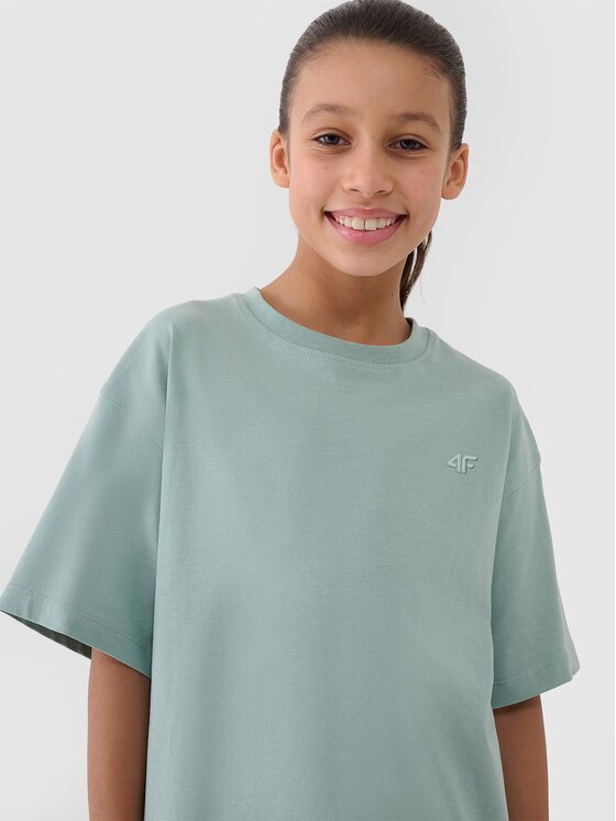 4F 4F T-Shirt 4FJWSS25TTSHF1851-47S Zielony Oversize