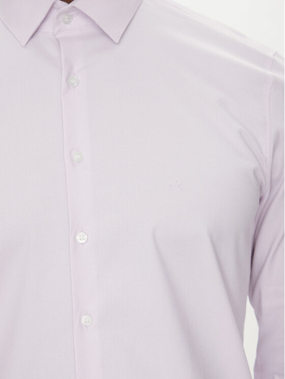 Calvin Klein Calvin Klein Koszula K10K114298 Fioletowy Slim Fit