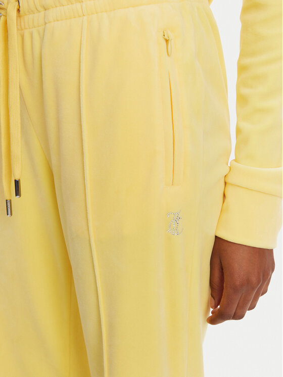 Juicy Couture Juicy Couture Spodnie dresowe Tina JCAPW045 Żółty Regular Fit