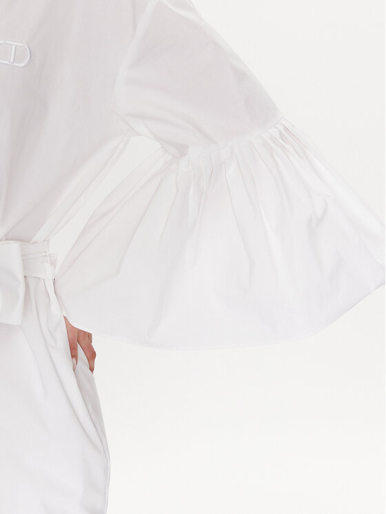 TWINSET TWINSET Košilové šaty 231TT2045 Bílá Regular Fit
