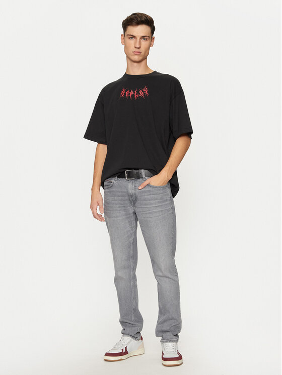 REPLAY REPLAY T-särk M6878 .000.2660 Must Regular Fit