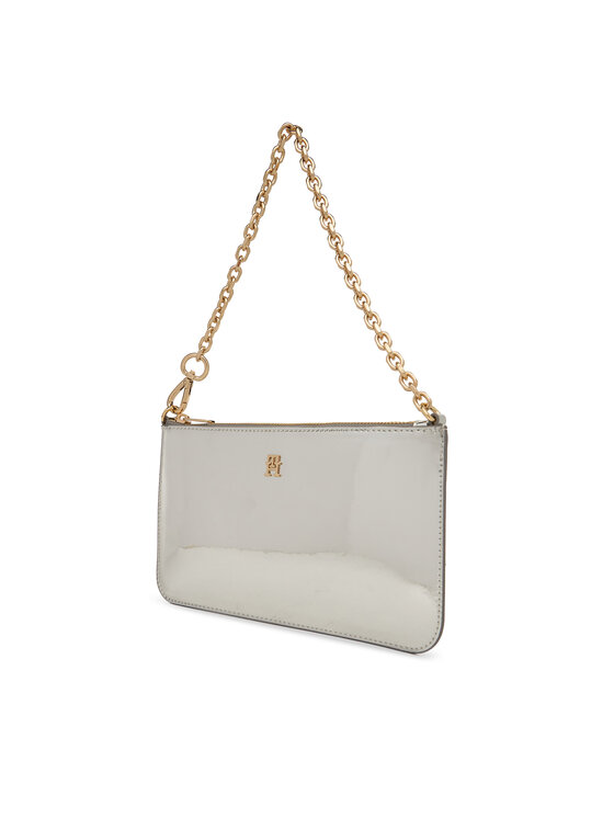 Tommy Hilfiger Tommy Hilfiger Soma Th Icon Chain Shoulder Pouch Met AW0AW18219 Sudraba