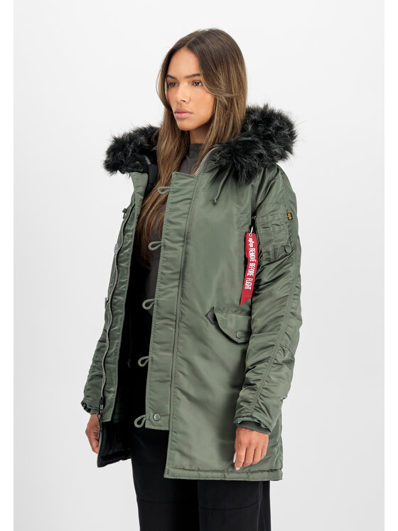 Alpha Industries Alpha Industries Kurtka zimowa N-3B VF 59 Winter Jacket Women Zielony Slim Fit