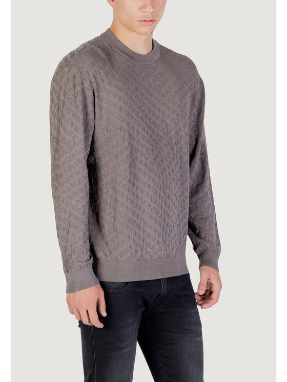 Armani Exchange Armani Exchange Sweter PULLOVER Szary Over Fit