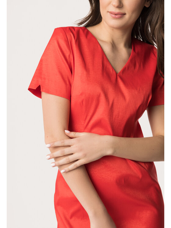 QUIOSQUE QUIOSQUE Sukienka codzienna ML 0224D2 Koralowy Regular Fit