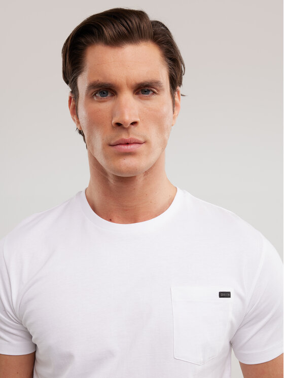 BIG STAR BIG STAR T-Shirt CARBON Biały Basic Fit