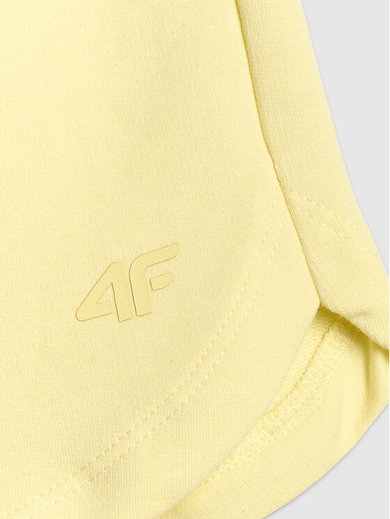 4F 4F Szorty sportowe POOLSIDE CLUB Żółty Regular Fit