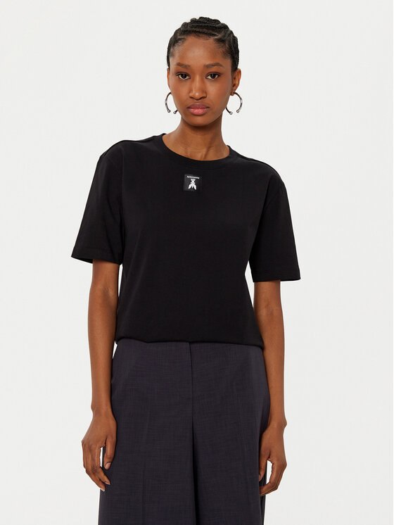 Tシャツ・カットソー PATRIZIA PEPE Woman T-Shirt Black 2M4458J291 K103 Patrizia Pepe rhinestone-logo T-shirt | Black | FARFETCH JO