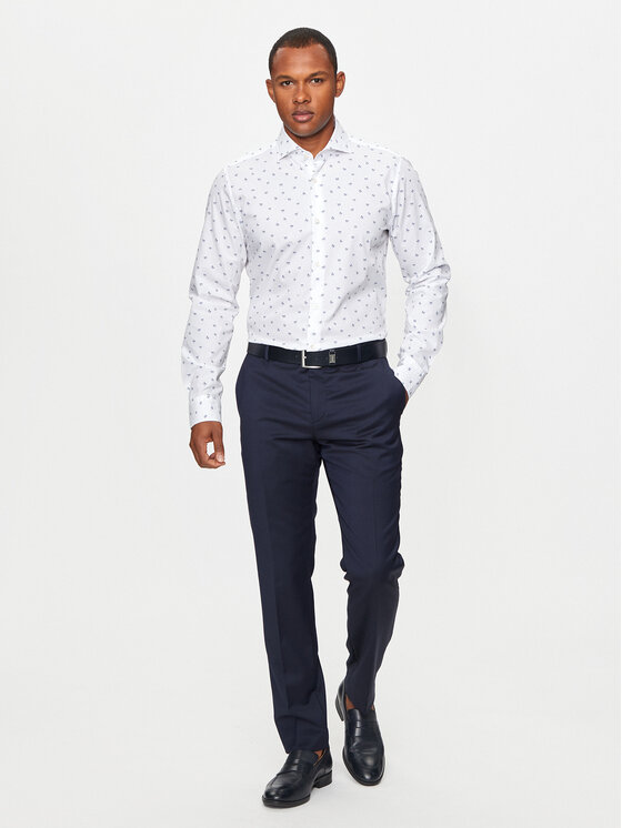 JOOP! JOOP! Риза 144Pai 30041405 Бял Slim Fit