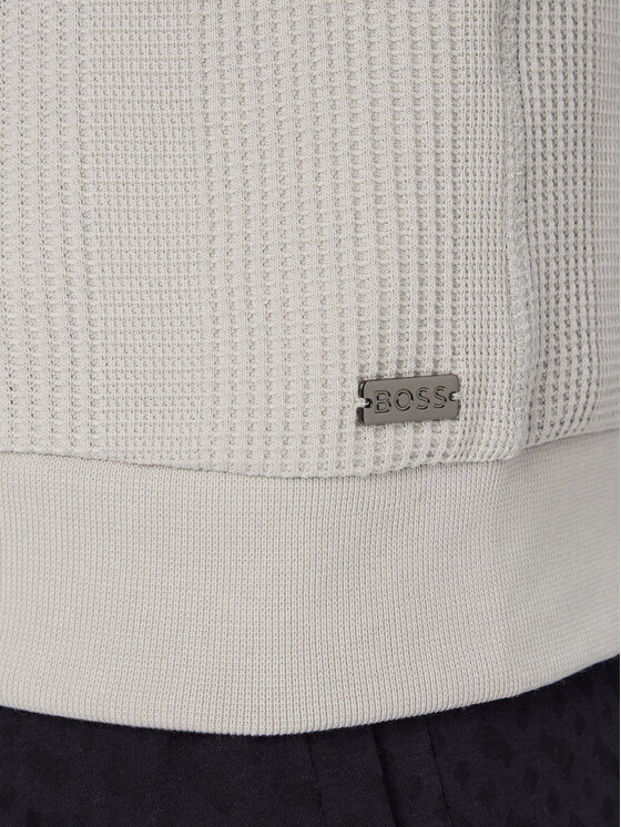 BOSS BOSS Mikina Structure 50559332 Šedá Regular Fit
