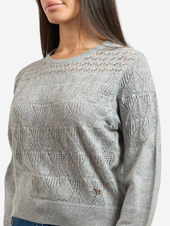 Yes Zee Yes Zee Maglione Maglione donna cropped Grigio Regular Fit