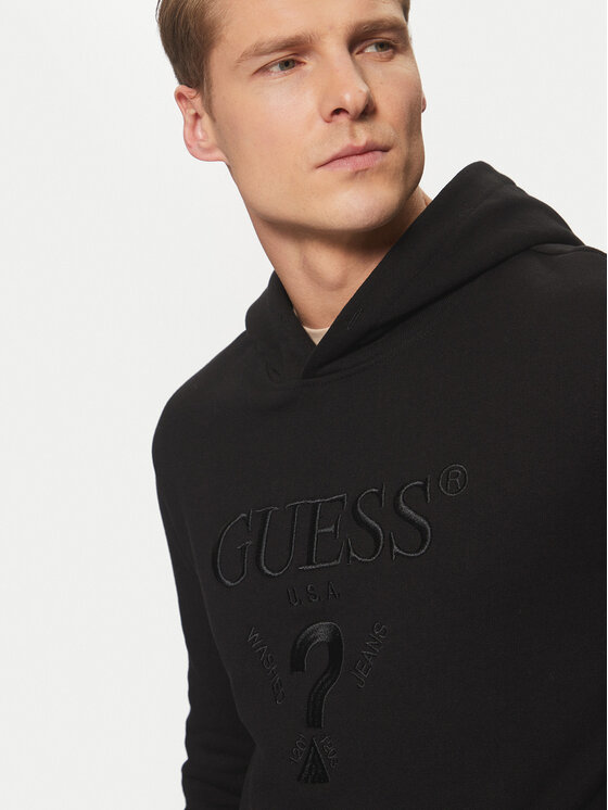 Guess Guess Μπλούζα M5RQ36 KCN01 Μαύρο Regular Fit